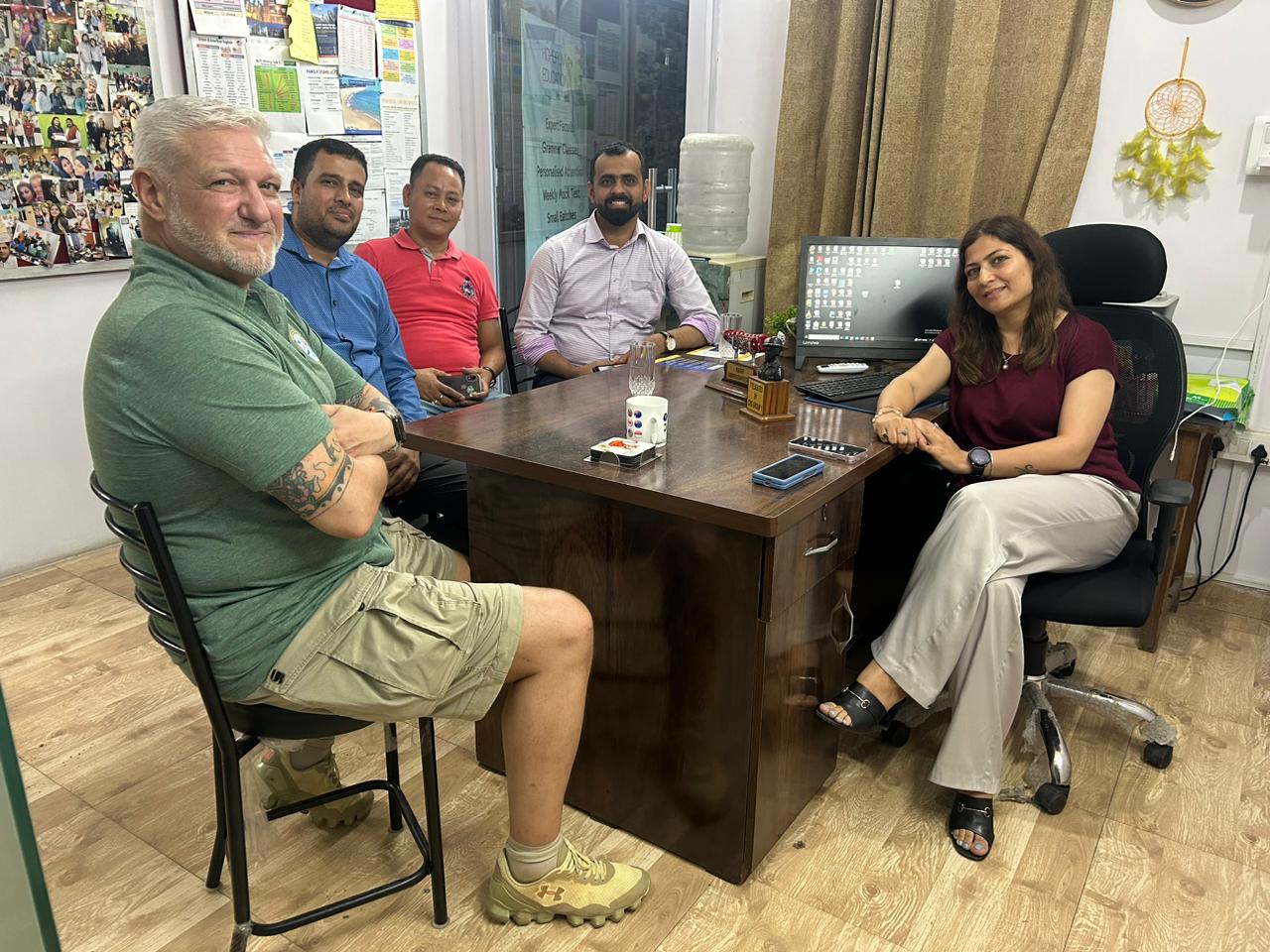 Kavita Pant with international guests at Highbrow Education, Dehradun